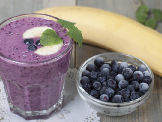 Banana, Raspberry and Blueberry Smoothie