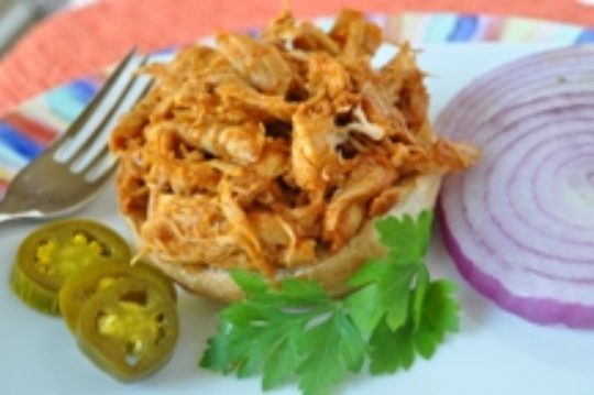 Open Face Pulled Chicken Sandwiches